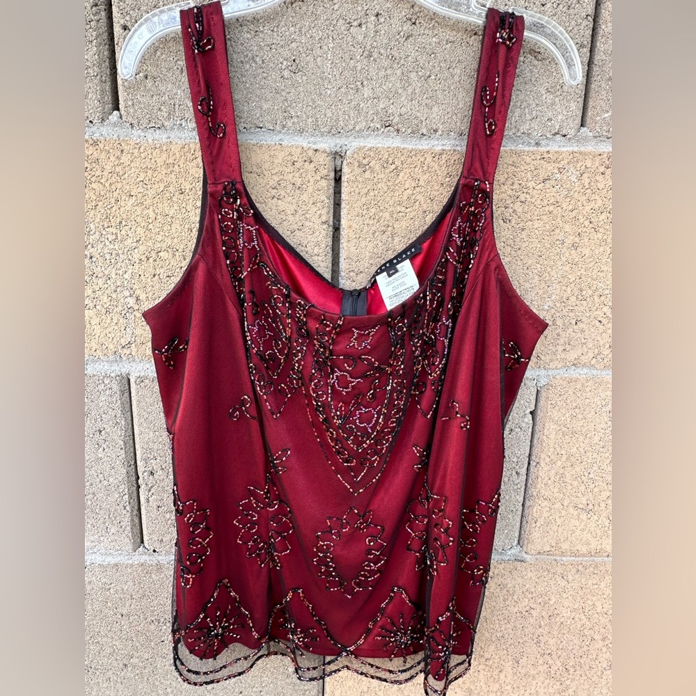Helene Blake sleeveless beaded top